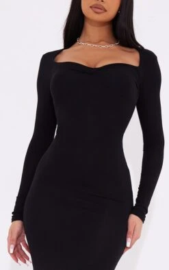 Robe Mi-longue Noire En Jersey à Noeud Sous Le Buste -Zeze Vetements Magasin c17f52629c80404fd52d863fce48dc07dd108288 cnc9056 4