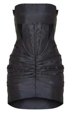 Robe Moulante Bustier Tissée Froncée Noire à Découpes -Zeze Vetements Magasin c481aed0124090327c78ff4097935cc40b049602 cnd2209 5