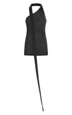 Mini Robe En Maille Tricot Fine Noire à Détail écharpe -Zeze Vetements Magasin c5a13cef0f35d4ff1a2b9ca89edaa2a7ab3d4765 cne6263 5