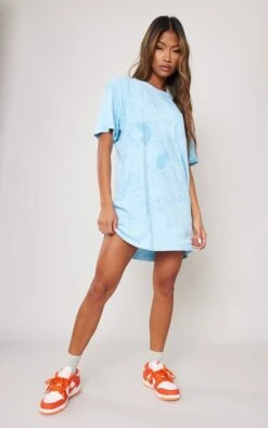 Robe T-shirt Bleu Javélisé à Slogan Good Day -Zeze Vetements Magasin c5fd642135dfe58abef2dae043c335c5f5d0acab cne8944 3