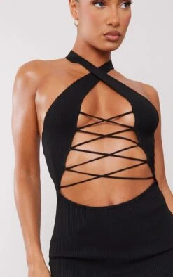 Robe Dos Nu En Maille Tricot Côtelée Noire à Lacets Devant -Zeze Vetements Magasin c6eea1f8f569c8ecc2b54d89d5916c39d22da825 cnc5902 4