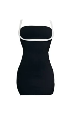 Robe Moulante Noire à Détail Coutures Sur Le Buste Et Bretelles -Zeze Vetements Magasin c8d3aa8ce118b6671c7b0664fb3586ad3ebffc03 cnd4078 5