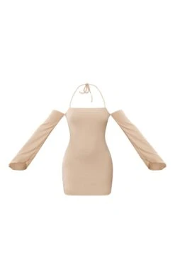 Robe Moulante Côtelée Sable Dos Nu à Col Bardot Et Ourlet Légèrement Volanté -Zeze Vetements Magasin cb435ffeaf97863477fd5acb849220dd8cdb53a1 cnc5780 5