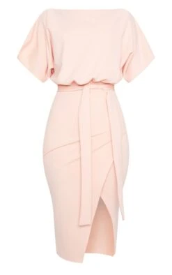 Robe Mi-longue Portefeuille Nude à Manches Kimono -Zeze Vetements Magasin cb62622f5af02b0abe15e6f7591d194cb5fd3483 CML1653 5