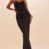 Robe Longue Tissée Satinée Noire Style Corset à Bretelles -Zeze Vetements Magasin cff7995b22f6be3bde9e9222f1cf625e84bf3f6c cnc3050 1