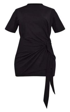 Robe T-shirt Portefeuille Noire En Coton à Manches Courtes -Zeze Vetements Magasin d2f3e97d0439a4ef4c3161e46d481be26d1d0e82 cnb1026 5