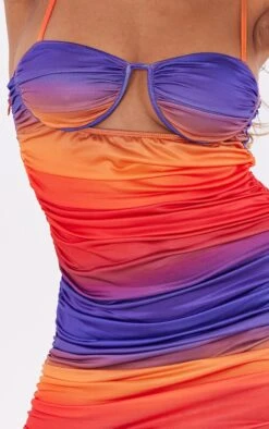 Robe Multicolore Imprimé Abstrait Découpée à Bretelles Et Armatures -Zeze Vetements Magasin d43dfb4007e3f3c26ac774715b0859e6a93ae34b cnd5873 4