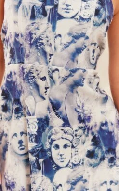 Robe Patineuse Bleue Imprimé Renaissance En Mesh Tissé à Liserés -Zeze Vetements Magasin d57d60a0713ff97e290c78794cbb02e9ad88484e cne4569 4