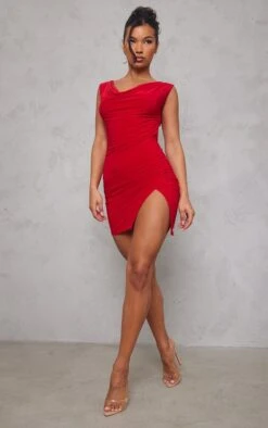 Robe Cache-coeur Très Moulante Rouge à Col Bénitier Et Dos Nu -Zeze Vetements Magasin d739b71595341b02f5b9c9ee366ca65af5bddb82 cnb9227 3