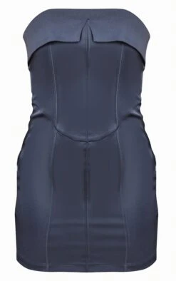 Robe Moulante Bustier Tissée Bleu Minéral à Détail Corset Replié -Zeze Vetements Magasin d75b7cb955087ba74f724917bd24180fea59ed00 cnd0363 5