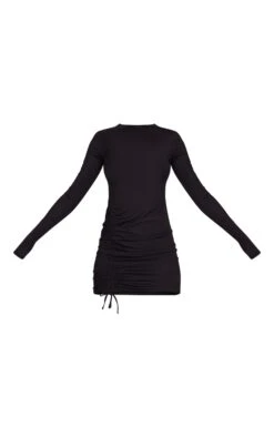 Robe Moulante Côtelée Noire Asymétrique à Fronces -Zeze Vetements Magasin de56bcf58f20812587e96ba56fef3c3d1b24fbb3 cnb3549 5