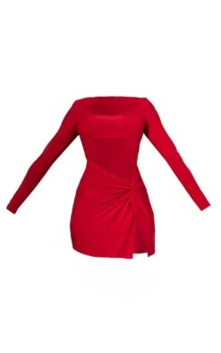Robe Très Moulante Découpée Rouge à Manches Longues Et Jupe Nouée -Zeze Vetements Magasin dffe52b92016b0e8a98729af68069a42b23b3774 cnd0415 5