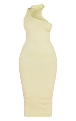 Logic Robe Mi-longue Côtelée Vert Citron Asymétrique à Col Haut -Zeze Vetements Magasin e11750436d49c79f5f4bba6a119f2a3c6070215d cmz5897 6