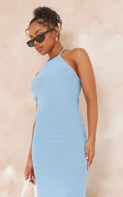 Robe Mi-longue Dos Nu En Maille Tricot Texturée Bleu Vif -Zeze Vetements Magasin e2c9302e4fad41cd6b0a12155874b64987882c34 cnd7438 4