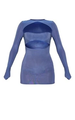 Robe Très Moulante Bleue Découpée à Manches Longues Et Détail Buste -Zeze Vetements Magasin e5eaaeaae7128ee1d1d4c3cd4e54574a774b14d8 cnb2592 5