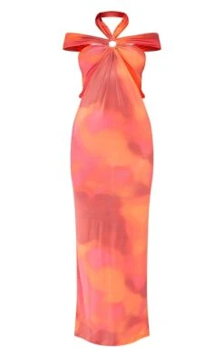 Robe Longue Moulante Multicolore Découpée à Col Bardot Et Anneau -Zeze Vetements Magasin e7f6e8553fdb7b21eac22ca15a4540f48a9d752e cne3791 5