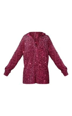 Robe Chemise Oversize En Velours Rose à Sequins -Zeze Vetements Magasin e8a611202c570b2aa04eba7ae6783a5a38e35db2 cnb5123 5