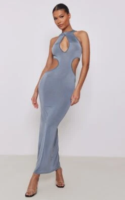 Robe Longue Moulante Gris Anthracite à Dos Nageur Et Découpes Multiples -Zeze Vetements Magasin eafcf720291ffcdcc3e700898948d9c97d0b3175 cnd0485 3