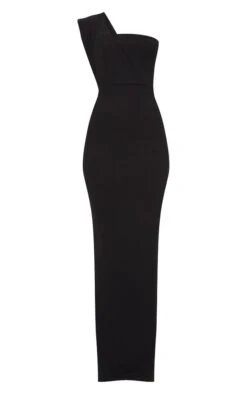 Robe Longue Noire à Bretelle Asymétrique -Zeze Vetements Magasin eb5123cf72bfff581241f04a5451ce36091a085c CLW4482 3