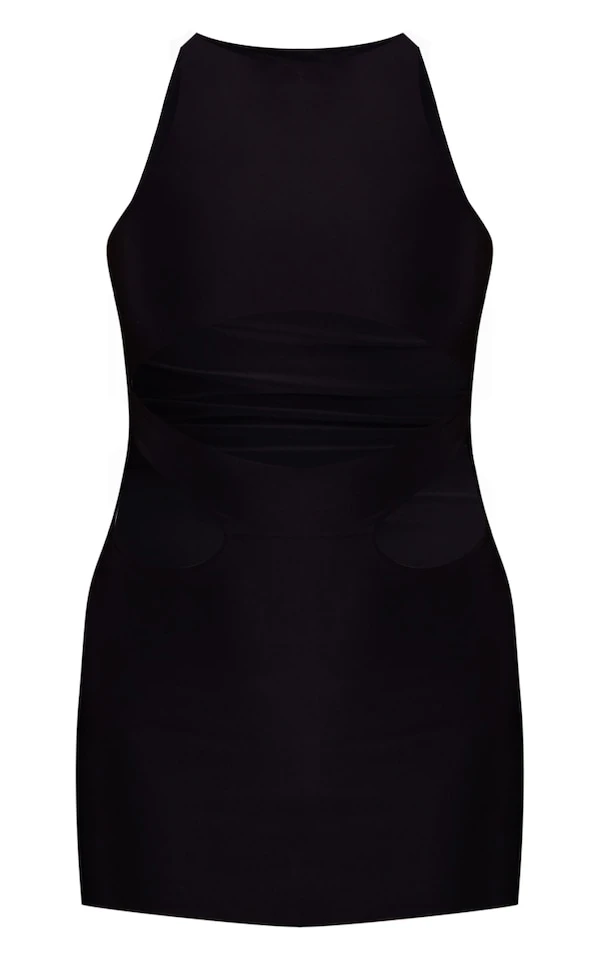 Robe Très Moulante Noir Profond à Dos Nageur Et Taille Découpée 7 Robe Très Moulante Noir Profond à Dos Nageur Et Taille Découpée – Image 5