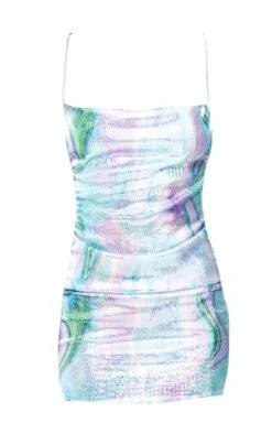 Robe Moulante En Sequins Multicolores Imprimé Abstrait à Col Bénitier -Zeze Vetements Magasin f0f0c118dffb7dfb9f6f45afdeb483e3e81b64bd cnd8654 5