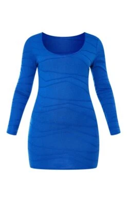 Robe Moulante Bleu Vif Texturée à Col Rond Et Manches Longues -Zeze Vetements Magasin f404808582dbe47589c1ff526f55c60fb0b056e3 cnd1272 5