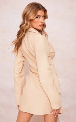 Robe Blazer Effet Lin Gris Pierre Découpée à Détail Empiècement -Zeze Vetements Magasin f645bc7f6acdfc83ca6c831f7f3b1b95c7603968 cne1359 2