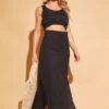 Robe Longue En Effet Lin Noir à Dos Nageur Et Découpes -Zeze Vetements Magasin f710e7db320ba1b23ece5444288571de83a7699a cnd8925 1