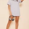 Robe T-shirt Gris Chiné à Manches Courtes Et Slogan Badge Athletic Sports -Zeze Vetements Magasin f73ea5641e3c29400533166fc7545b0cfd83927b cnd4019 3