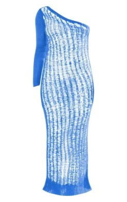 Robe De Plage Longue En Maille Tricot Ajourée Bleu Vif à Manche Unique -Zeze Vetements Magasin f745cf5a08b9df90a9ca8f9bcbb3f80b425bd283 cnc9022 5
