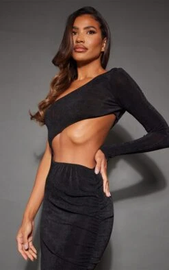 Robe Asymétrique Longue Moulante Noire En Acétate Découpé -Zeze Vetements Magasin f90553ac502bfa25b68d01a429ddd3e4c327c94d cnb5154 4