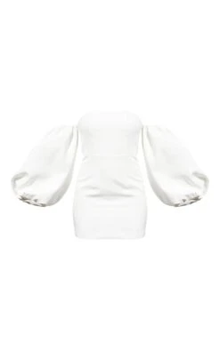 Robe Moulante Blanche à Manches Longues Bouffantes Et Col Bardot -Zeze Vetements Magasin f96ba8ba293a5c4858396f691b09fde694dcb9a3 cnd9176 5