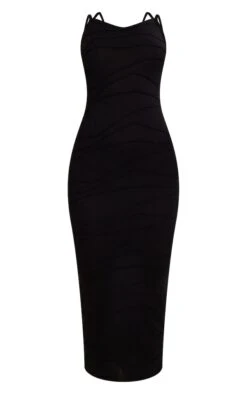 Robe Mi-longue Texturée Noire à Doubles Bretelles -Zeze Vetements Magasin fd1bbfbd13ce9d6914e1e75ad7b9db9e1fbf689e cnd5444 5