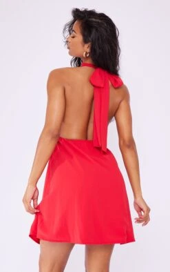 Robe Droite Rouge à Taille élastifiée Et Col Montant -Zeze Vetements Magasin fe531d5e5dc05daf14604d86dac500d68bf832a6 cne2960 1